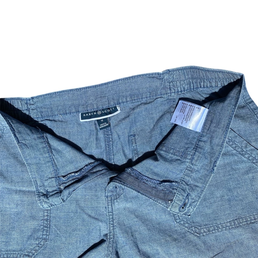 Karen Scott Lightweight Cotton Denim Shorts - Picture 4 of 7